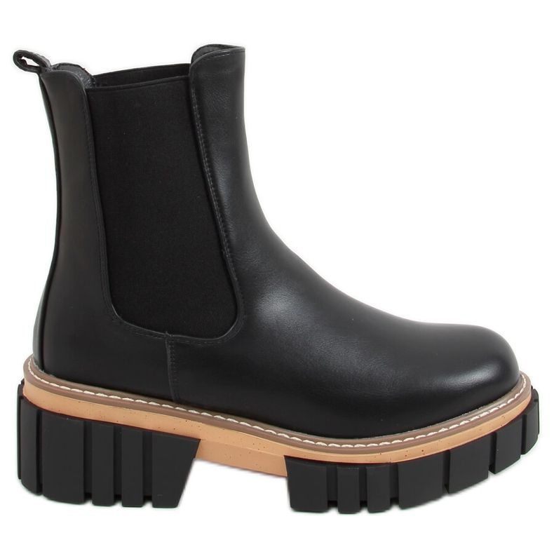 Stivaletti Chelsea neri da donna NS228P Nero