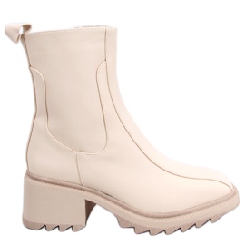 Stivali donna crema QT33P Beige