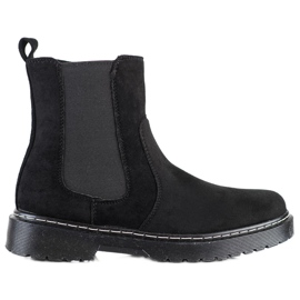 SHELOVET Stivaletti Scamosciati Con Pelliccia nero