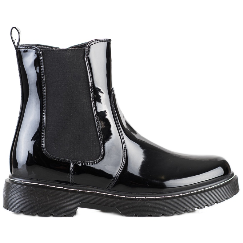 SHELOVET Stivaletti Laccati Con Pelliccia nero