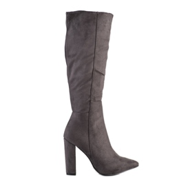 Seastar Stivali sexy in pelle scamosciata grigio