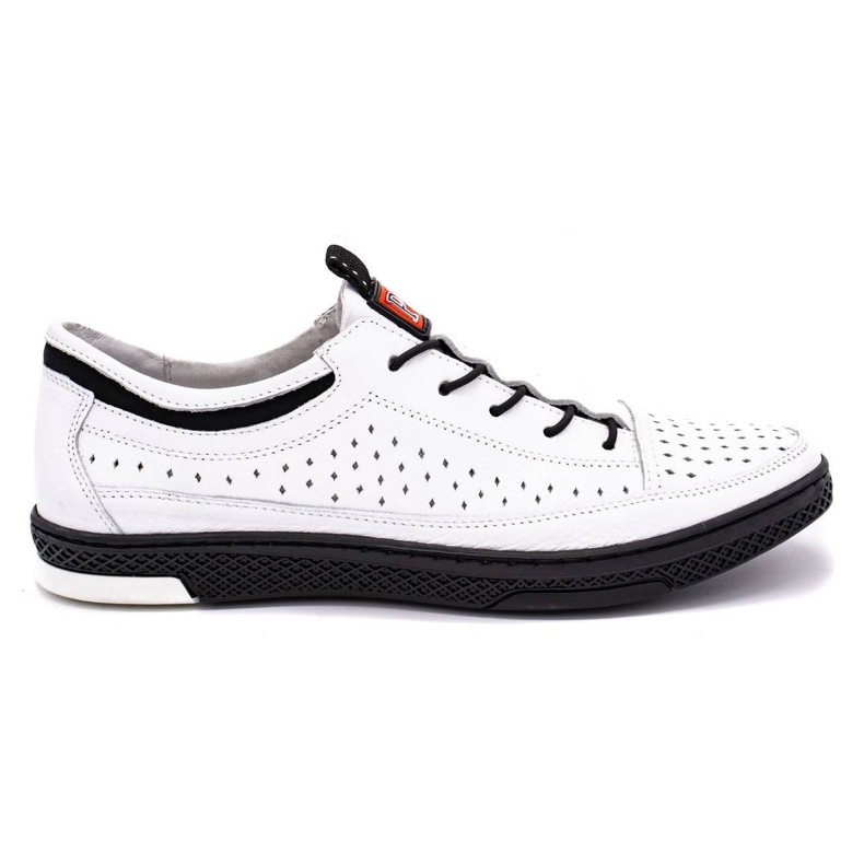 Polbut Scarpe estive da uomo in pelle K22 bianche bianca