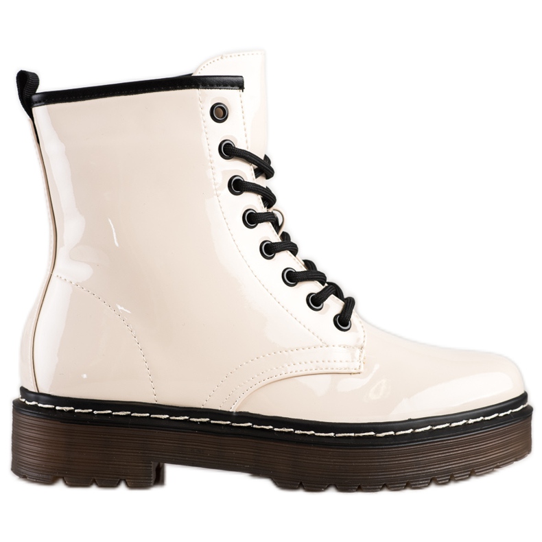 SHELOVET Stivali Da Lavoro Beige Con Pelliccia