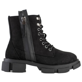 Cm Paris Trappers neri con cerniera decorativa nero