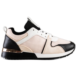 SHELOVET Sneakers Colorate Con Rete beige nero