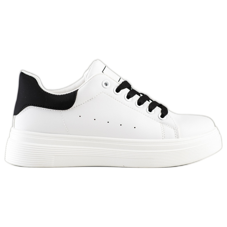 Ideal Shoes Sneakers bianche classiche bianca