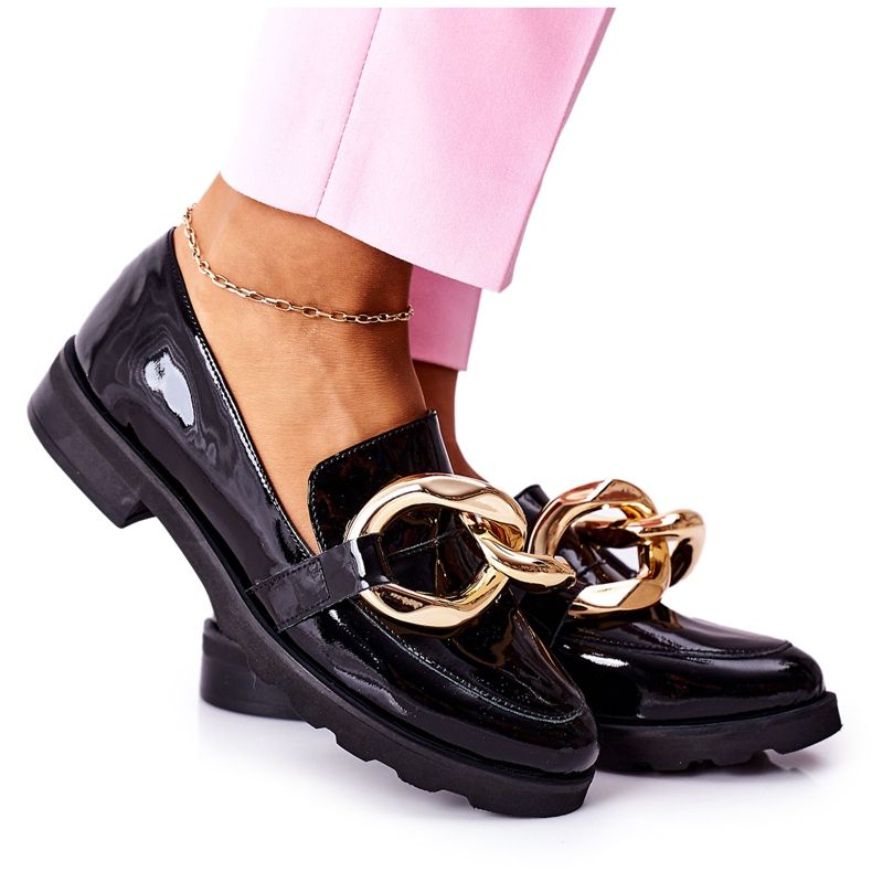 Scarpe in pelle Nicole Laccate Nere 2665 nero