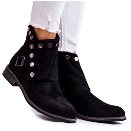 S.Barski Stivali Da Donna In Camoscio Con Fibbia S. Barski Black Merk nero