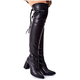 Lewski Shoes Stivali in pelle Lewski su barra Black Diamonds nero