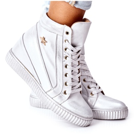 Lewski Shoes Scarpe Sportive in Pelle da Donna Lewski Argento 3079