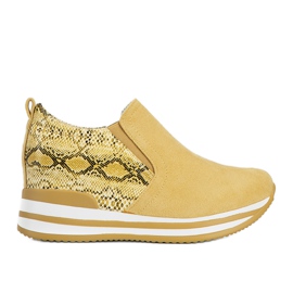 Sneakers senape sulla zeppa Infinitale giallo