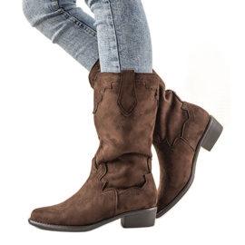 Stivali da cowboy marroni LuckyShoes marrone