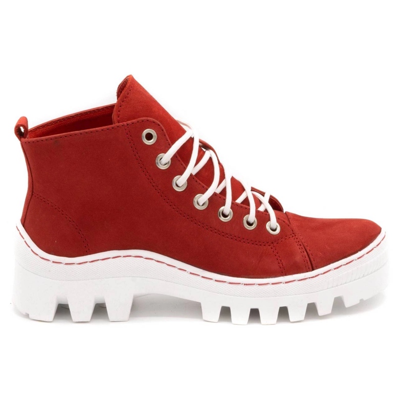 Polbut Stivali da donna in pelle D1 rosso