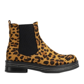 Stivali marroni con motivo leopardato Be Nice marrone nero