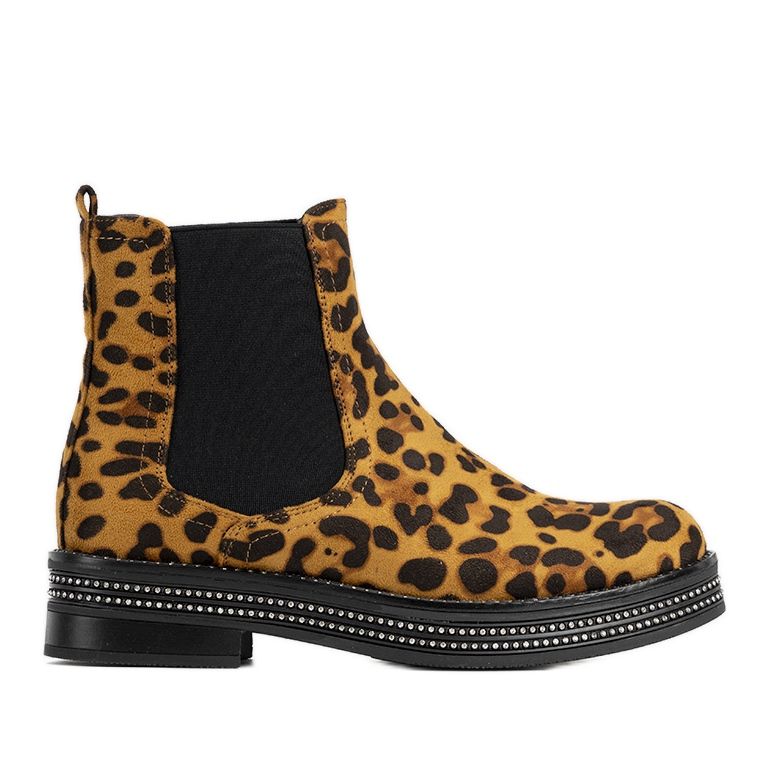 Stivali marroni con motivo leopardato Be Nice marrone nero