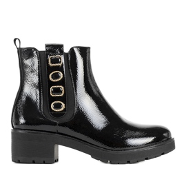 Stivaletti in vernice nera di Ripple nero