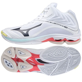 Scarpe da pallavolo Mizuno Wave Lightning Z6 Mid W V1GC200510 bianco bianco