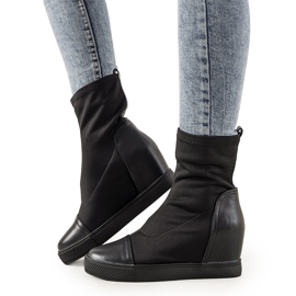 Sneakers nere con zeppa elasticizzata Partida nero
