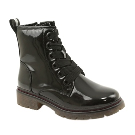 Stivali classici da donna Varnished Boots Evento 21BT35-4233 Black nero
