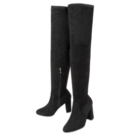 Stivali neri con tacco alto SQ3269 Nero
