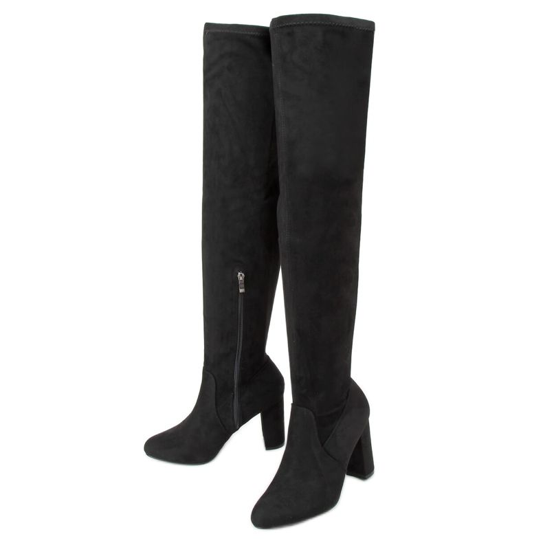Stivali neri con tacco alto SQ3269 Nero