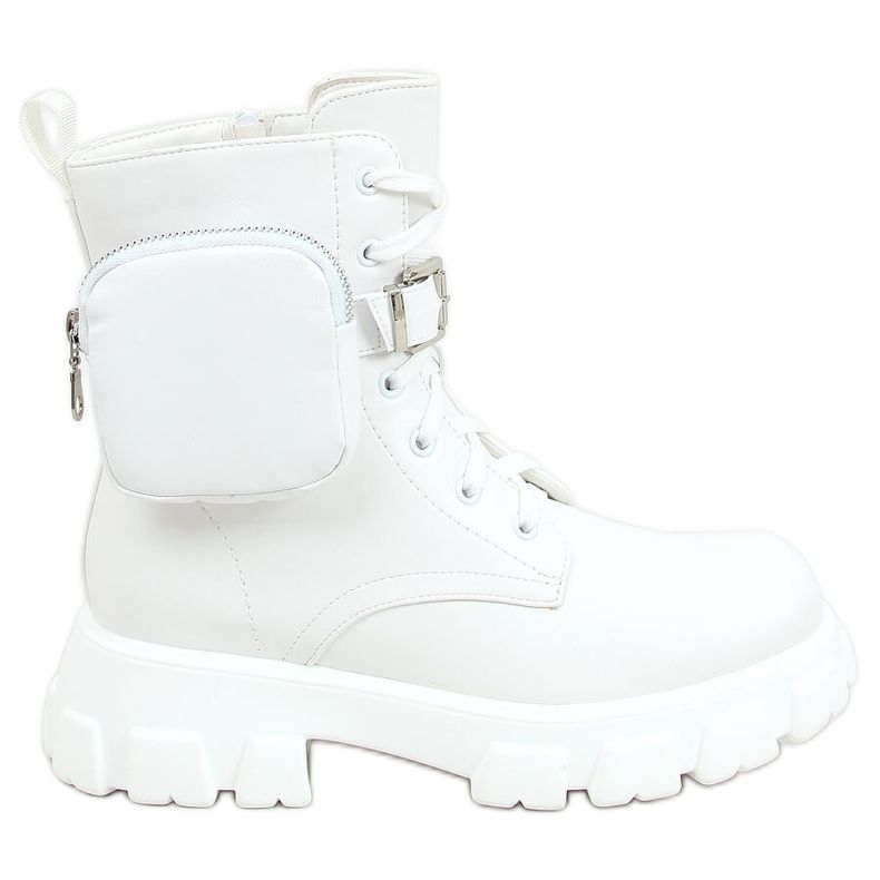 Stivali da lavoro bianchi con marsupio 7705 White bianca