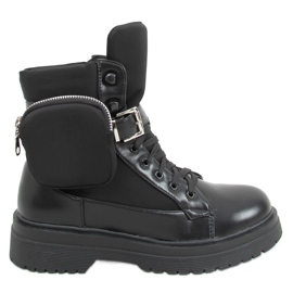 Stivali militari con borsa nero A9876 Black