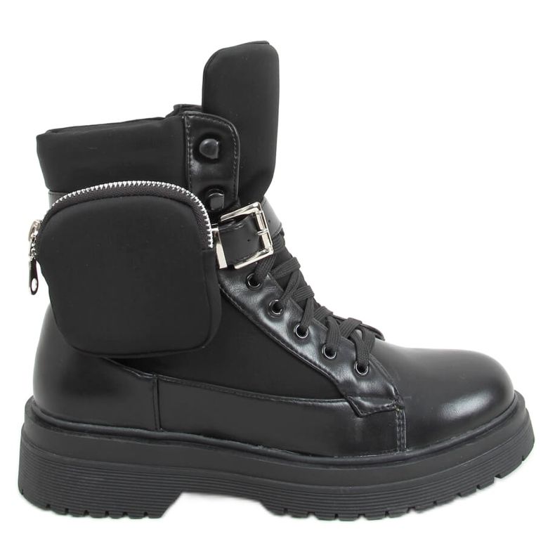 Stivali militari con borsa nero A9876 Black