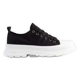SHELOVET Sneakers alla moda in tessuto nero