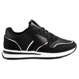 SHELOVET Scarpe sportive in ecopelle nero