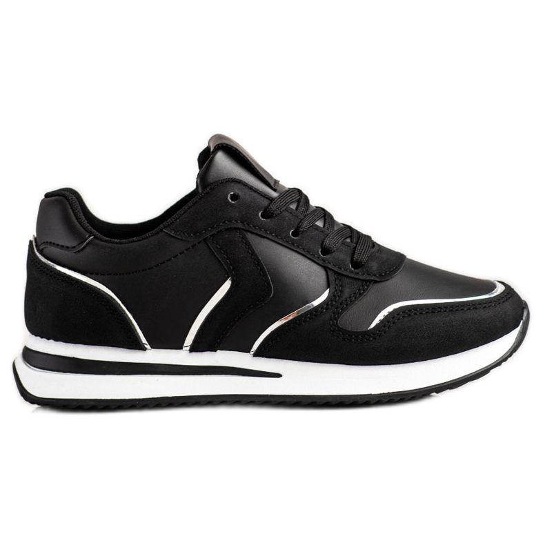 SHELOVET Scarpe sportive in ecopelle nero