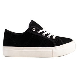 Bella Star Sneakers nere sulla piattaforma nero