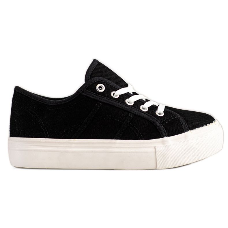 Bella Star Sneakers nere sulla piattaforma nero