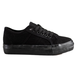 Bella Star Sneakers nere sulla piattaforma nero