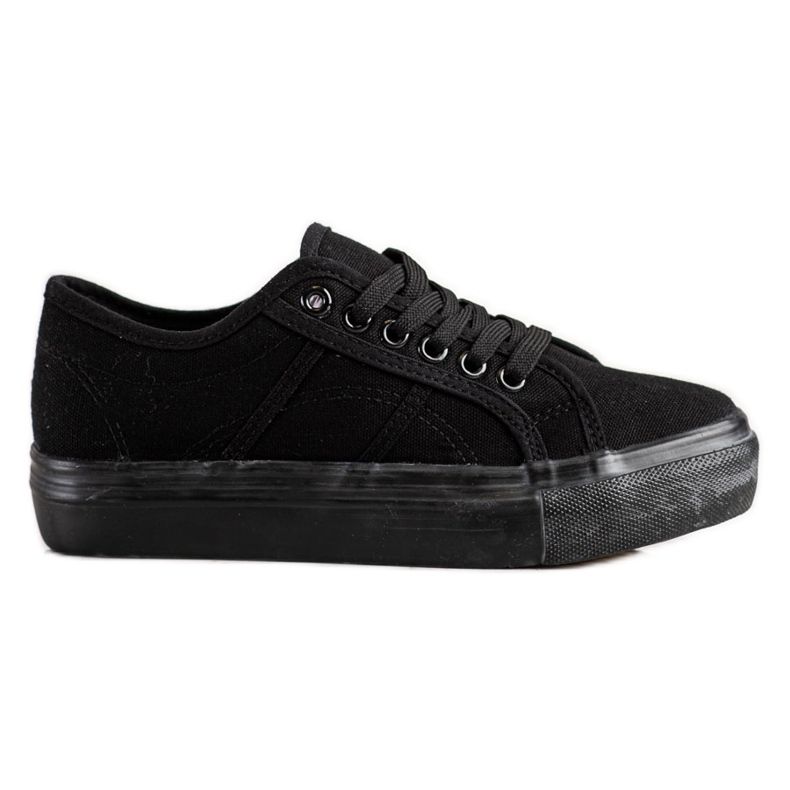 Bella Star Sneakers nere sulla piattaforma nero