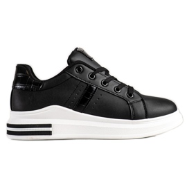 SHELOVET Scarpe da ginnastica nere casual nero