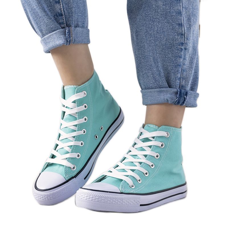 Sneakers turchese Felis caviglia blu