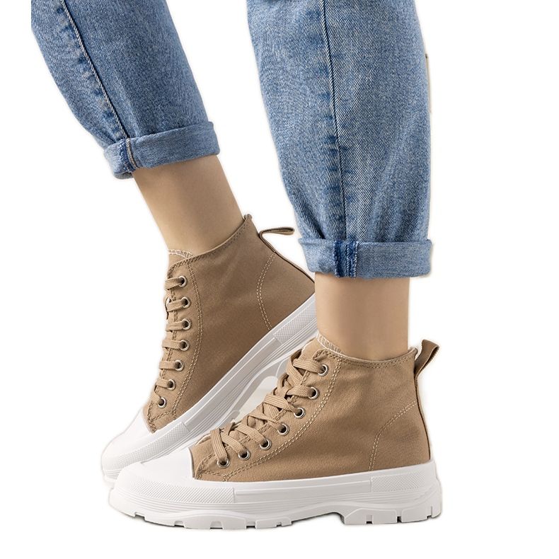 Sneakers donna beige Sanabria