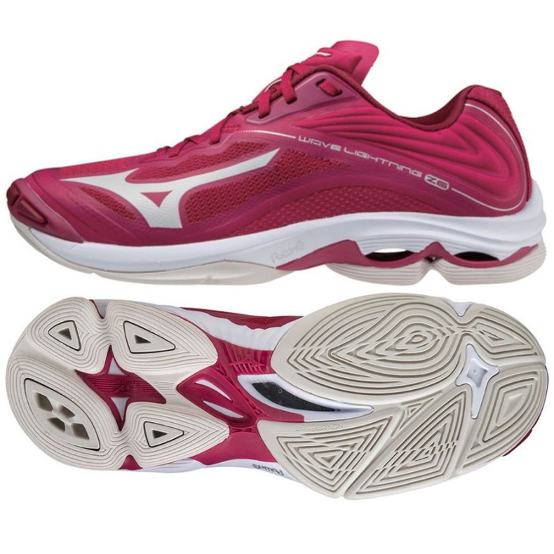 Scarpe da pallavolo Mizuno Wave Lightning Z6 Low W V1GC200064 rosso arance e rosse