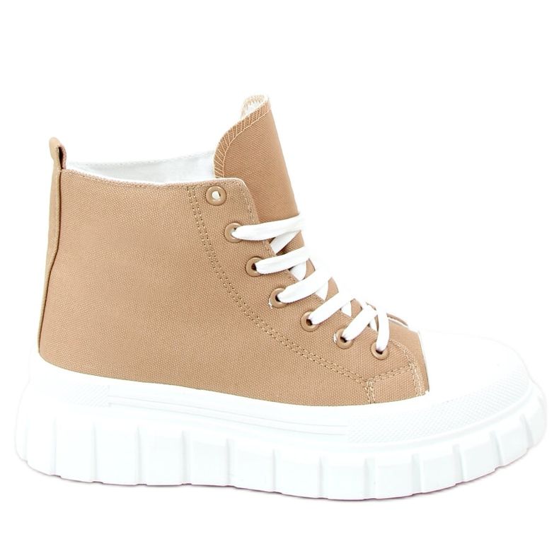Sneakers per la caviglia beige VL151P Khaki cachi