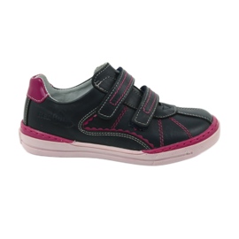 Scarpe brogue per bambini Ren But 3193 blu navy multicolore rosa