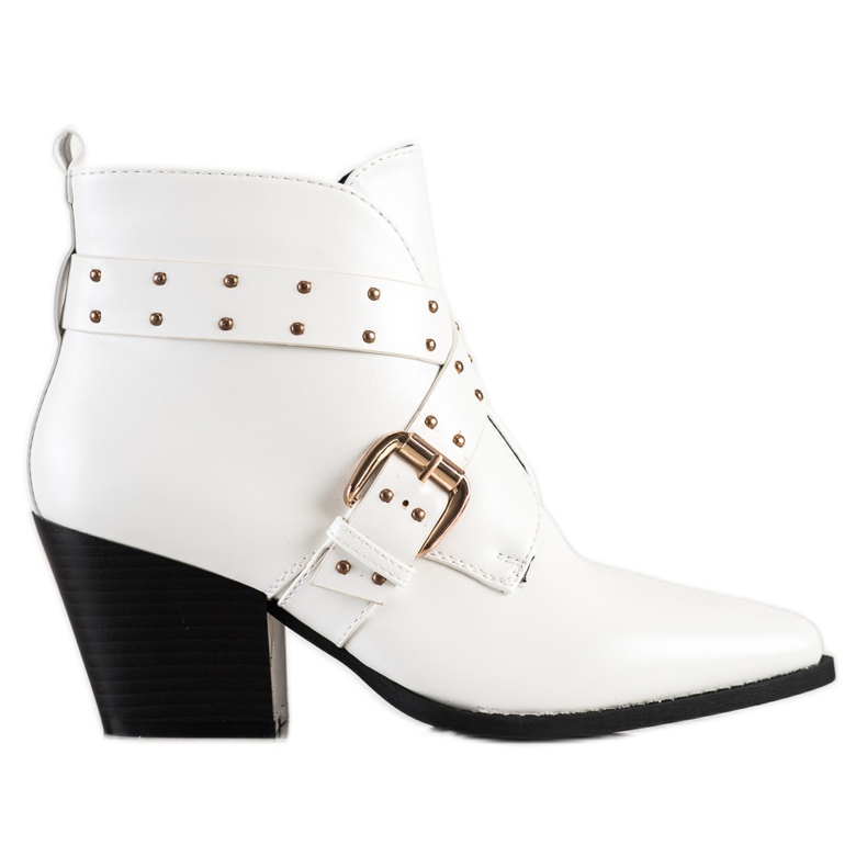 Lucky Shoes Stivali rock sul post bianca