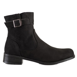 SHELOVET Stivaletti casual in pelle scamosciata nero