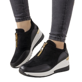 Sneakers con zeppa Velasco in camoscio nero
