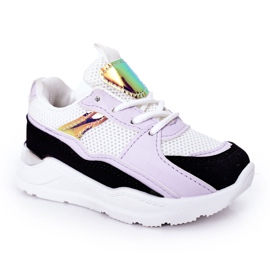 Scarpe Sportive per Bambini Sneakers Nero-Viola Game Time bianco