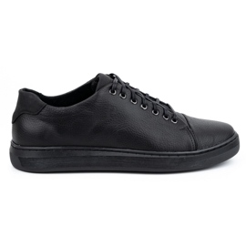 Polbut Scarpe da uomo in pelle 2109, felpa nera nero