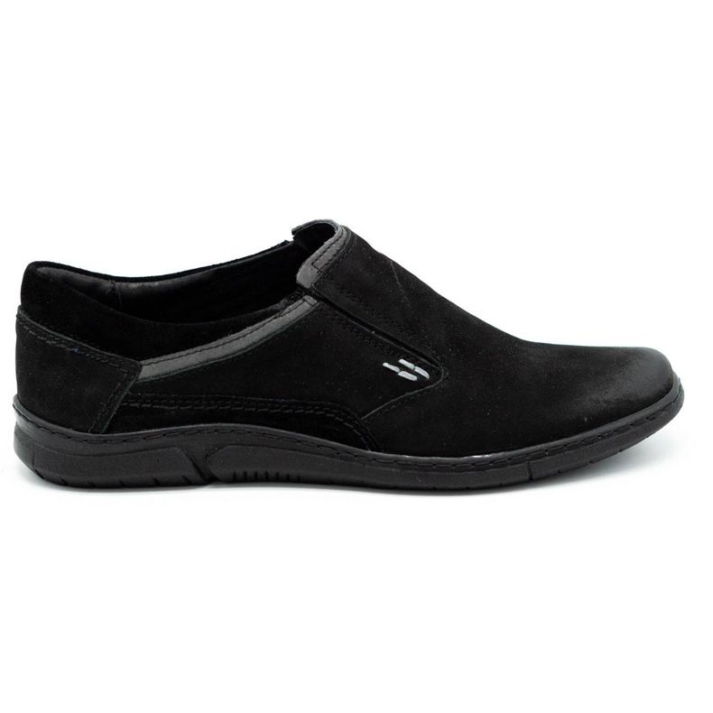 KOMODO Scarpe slip-on uomo in pelle nere 860K nero