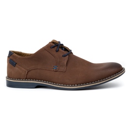 KOMODO Scarpe casual da uomo in pelle 859L marrone