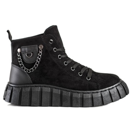 Seastar Sneakers In Pelle Scamosciata Con Catena nero