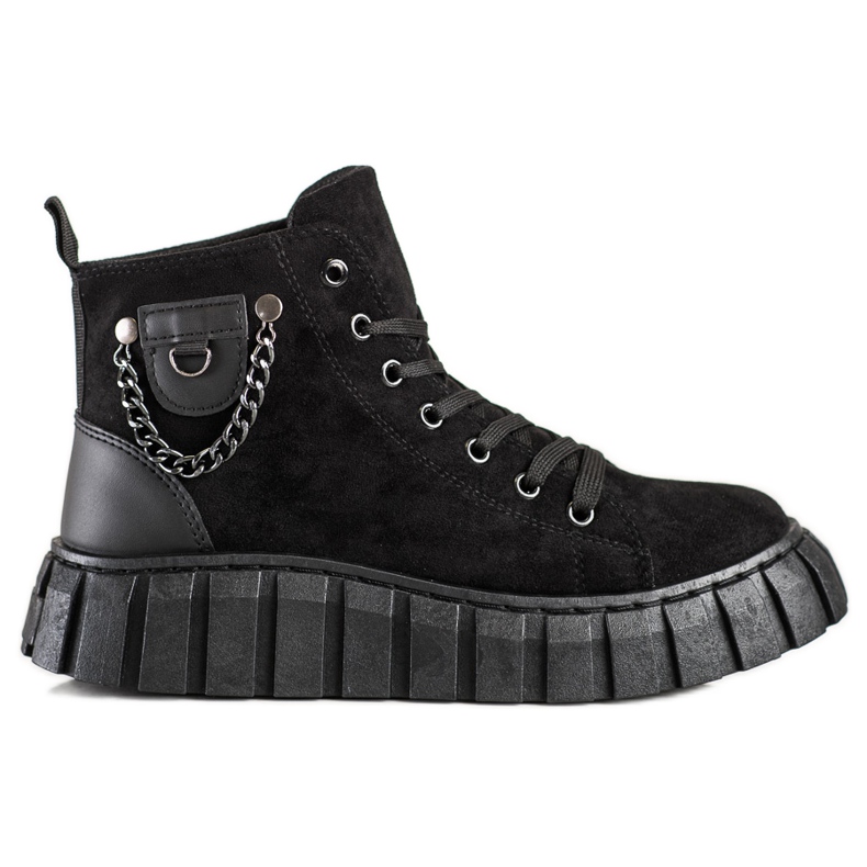 Seastar Sneakers In Pelle Scamosciata Con Catena nero